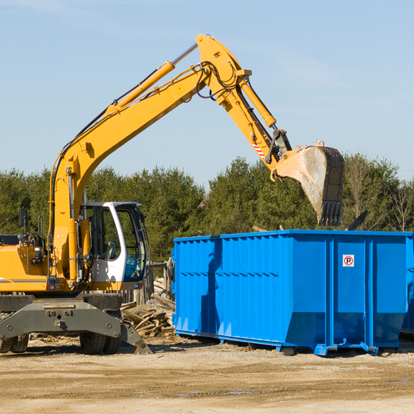 are there any restrictions on where a residential dumpster can be placed in Brohman Michigan